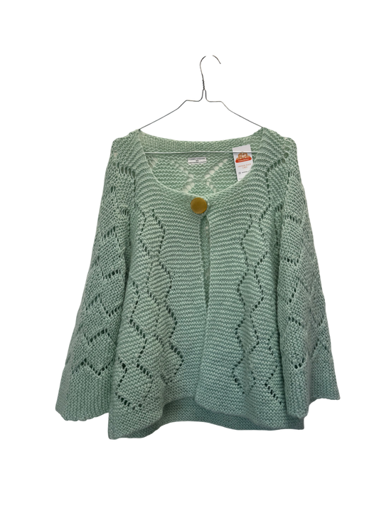 Gilet ajourée vert