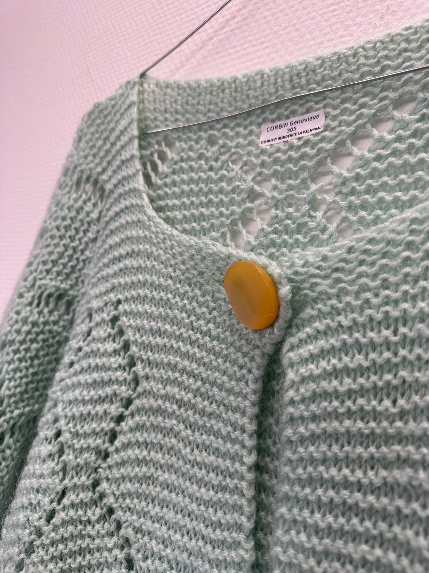 Gilet ajourée vert