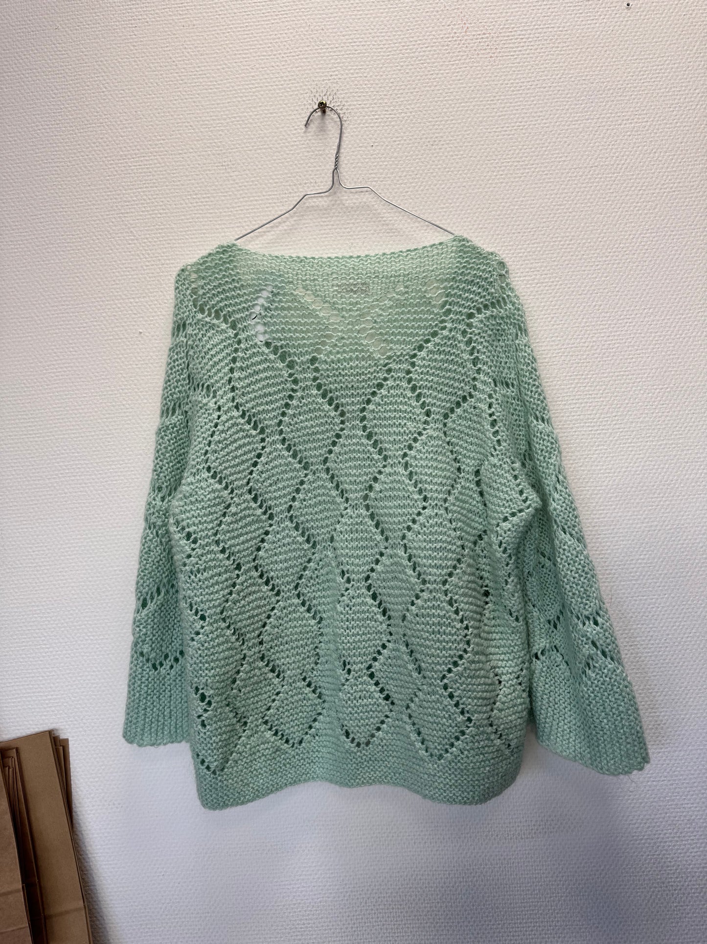 Gilet ajourée vert