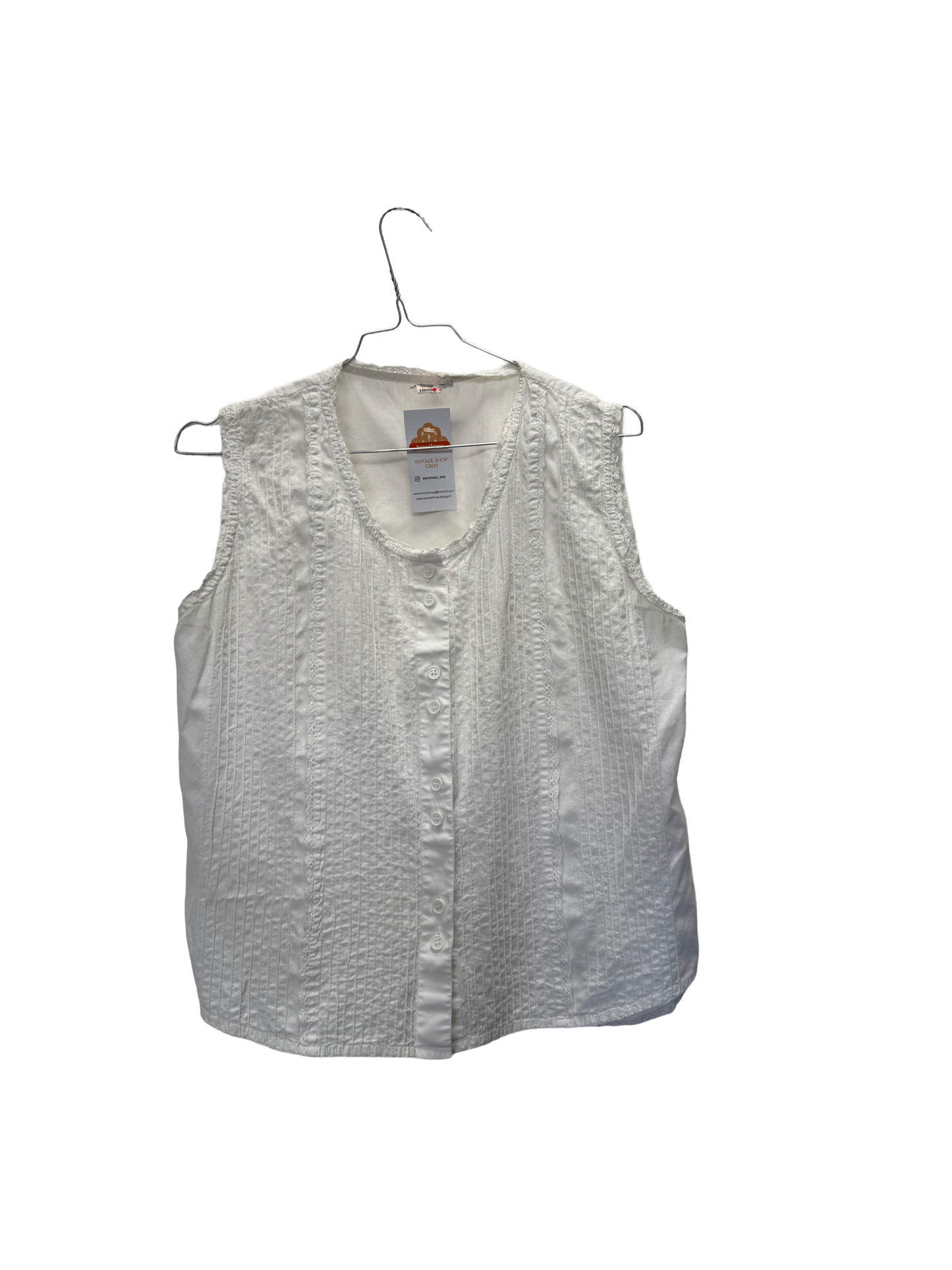 Chemise blanche brodée