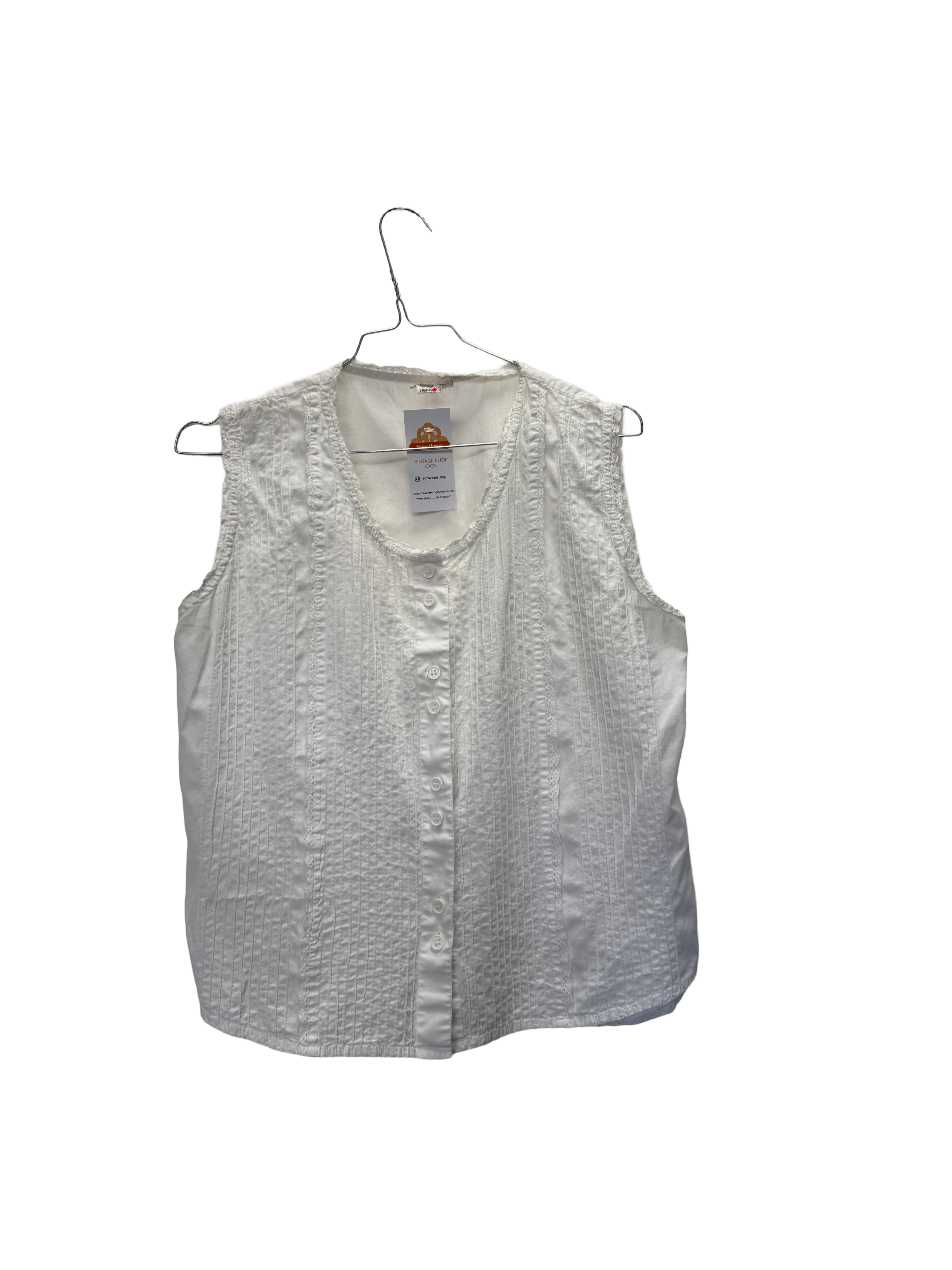 Chemise blanche brodée