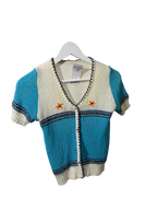 Cardigan bleu 70s