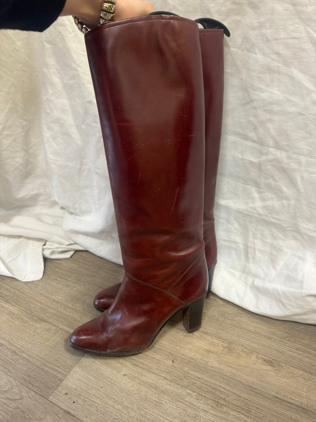 Bottes en cuir 70s