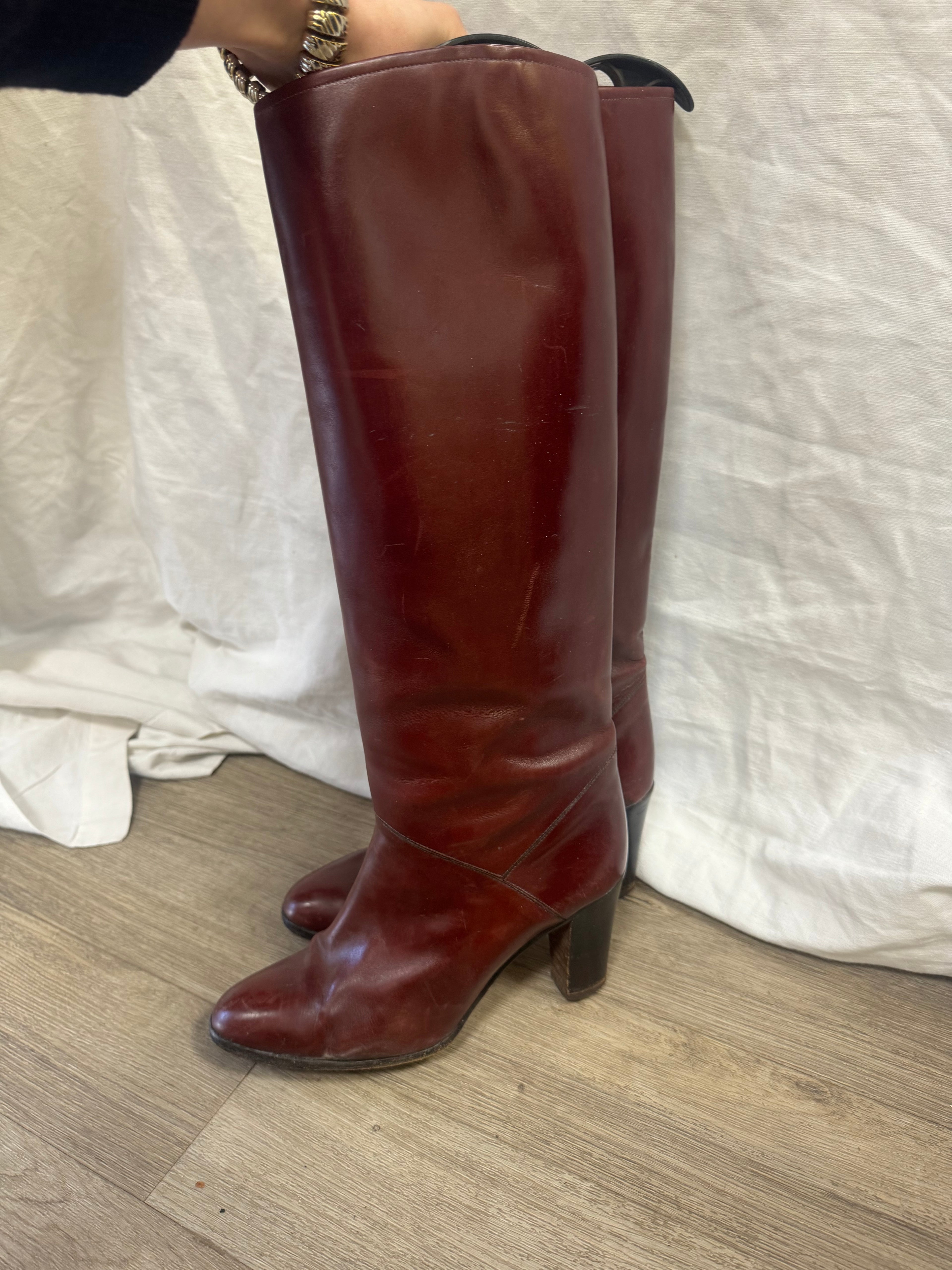 Bottes en cuir 70s