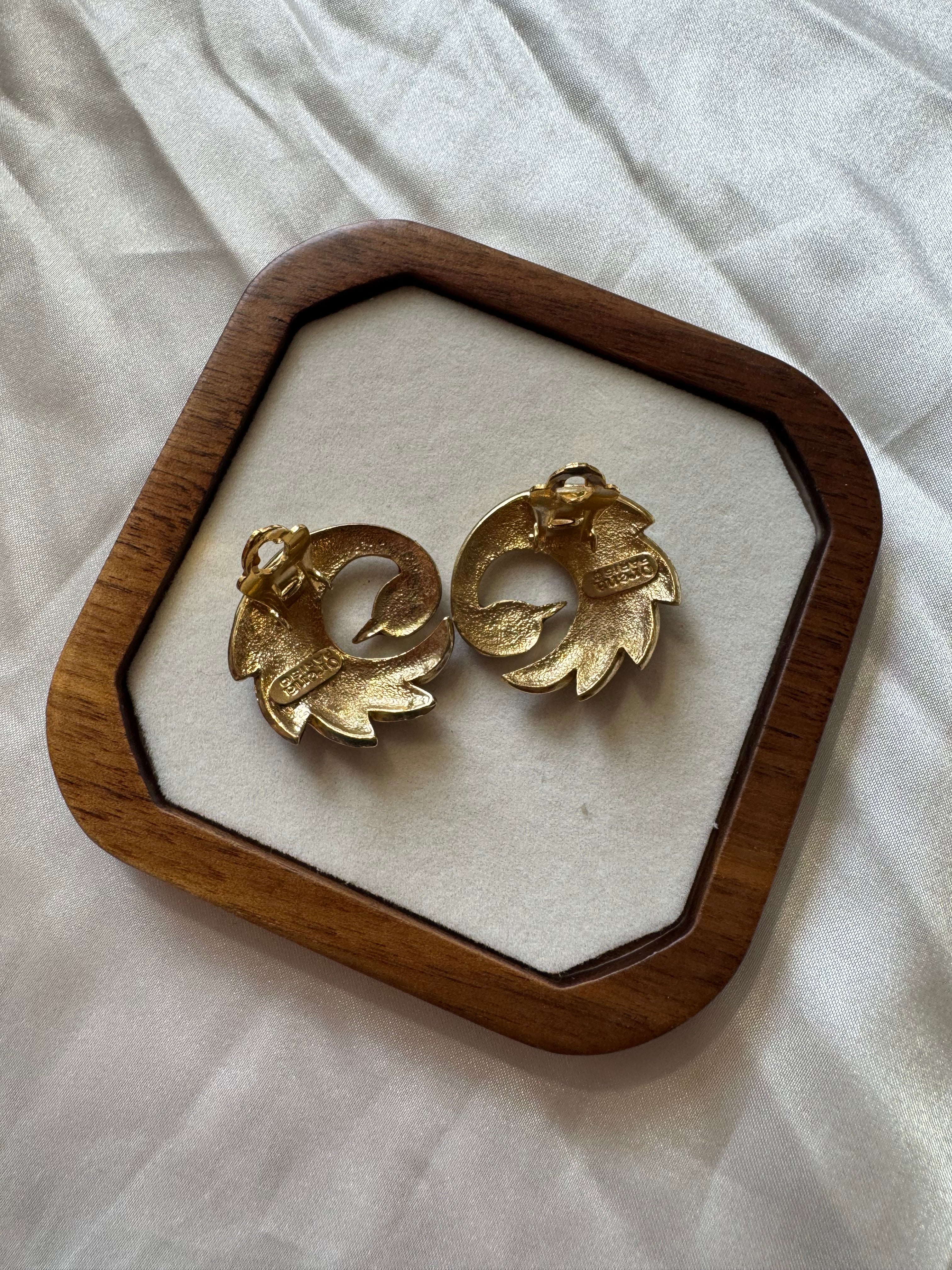 Boucles d'oreilles cygne
