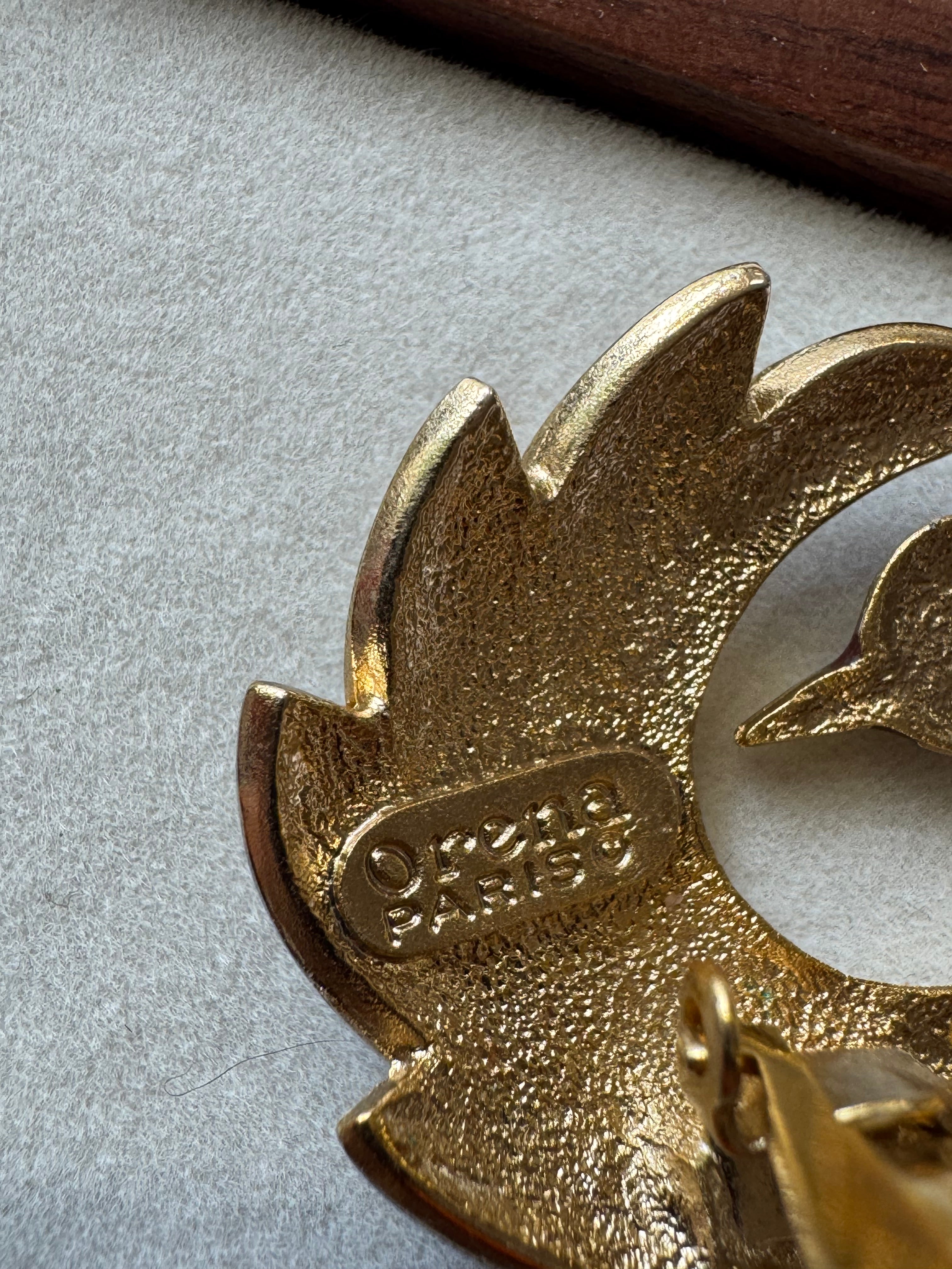 Boucles d'oreilles cygne