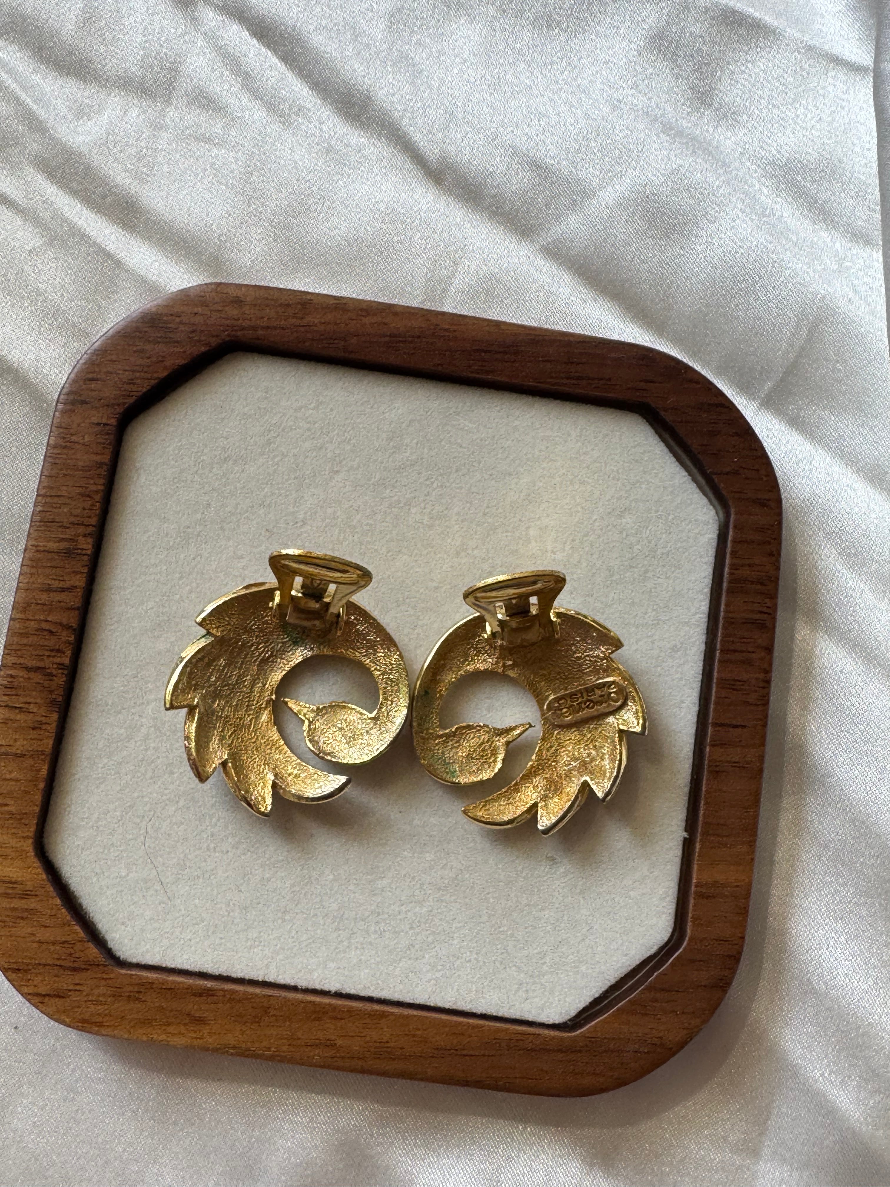 Boucles d'oreilles cygne