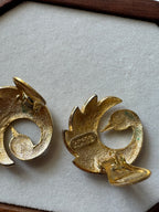 Boucles d'oreilles cygne