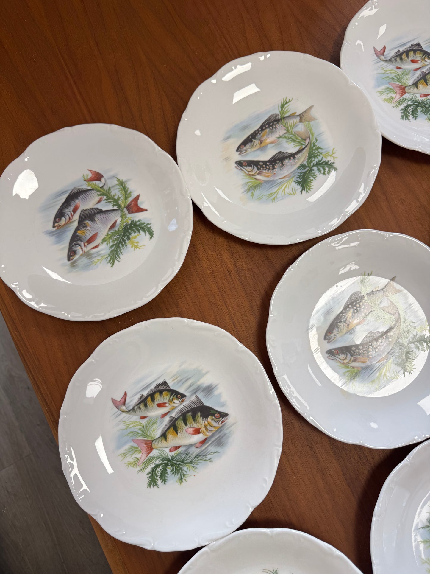 Service à poisson en porcelaine