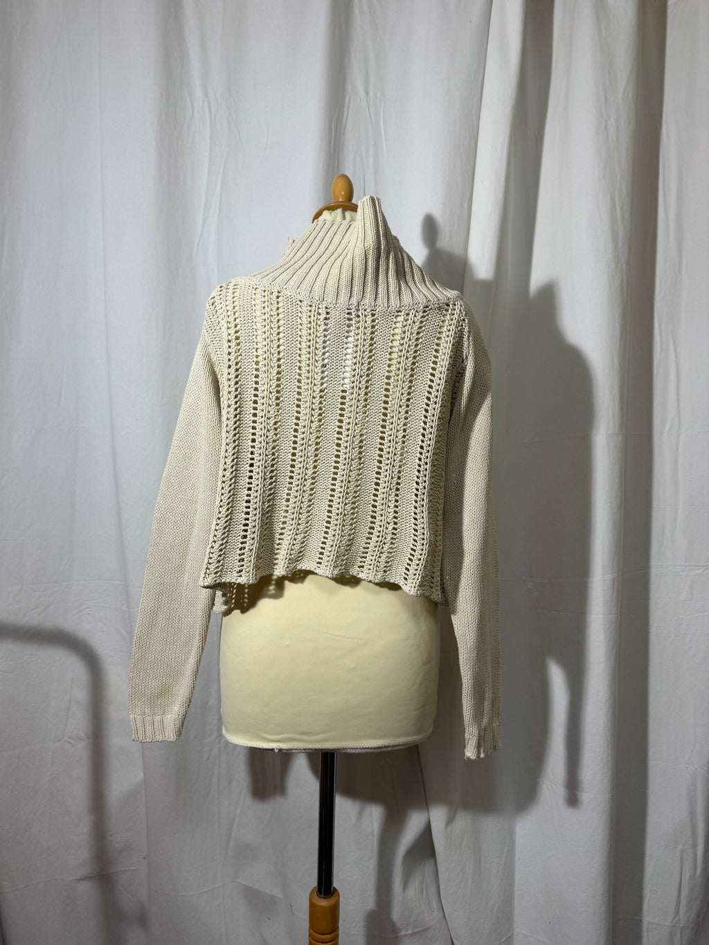 Pull ajourée beige