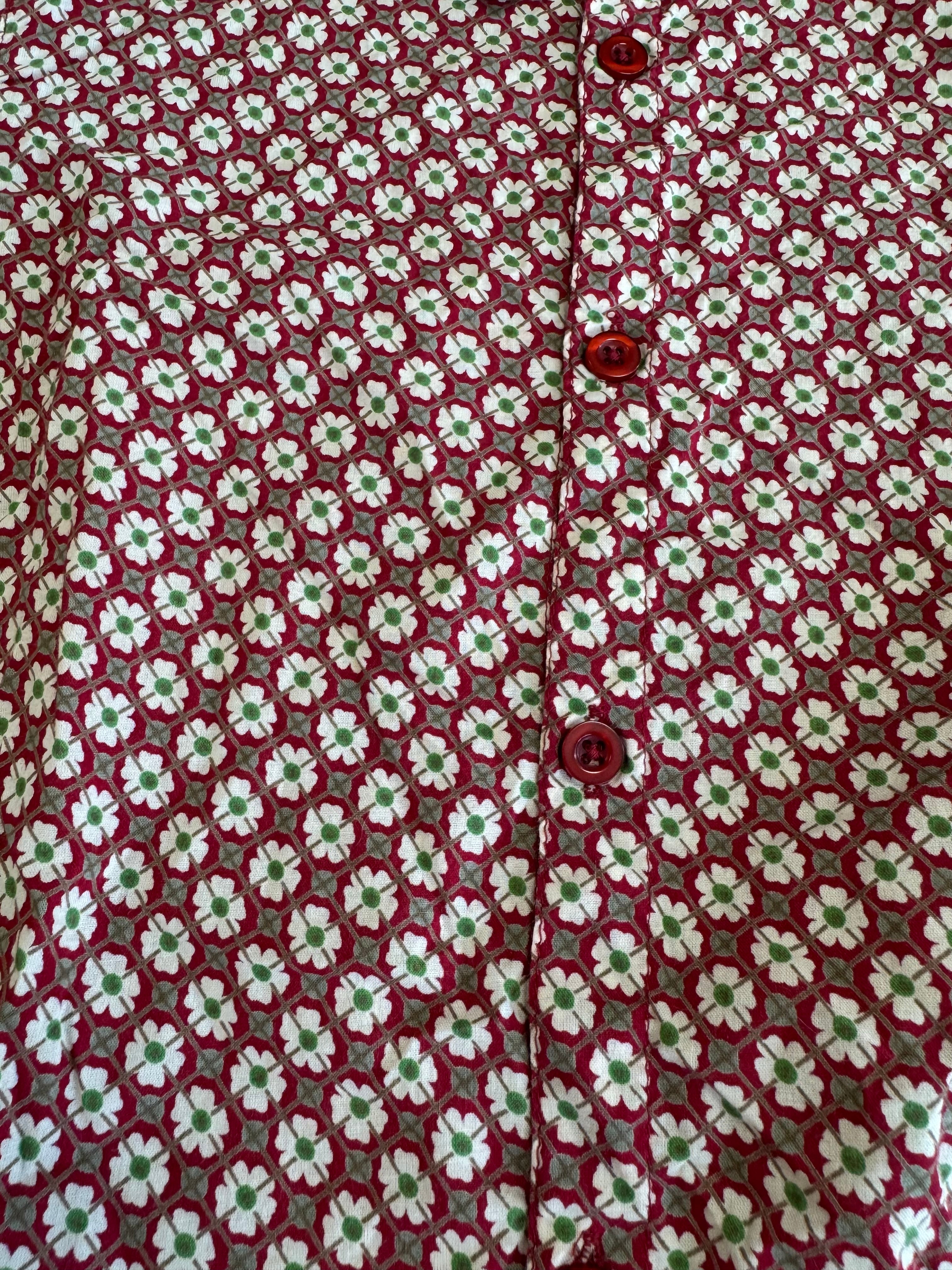 Chemise à fleurs 70s