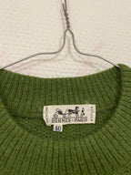 Pull ajourée vert Hermès