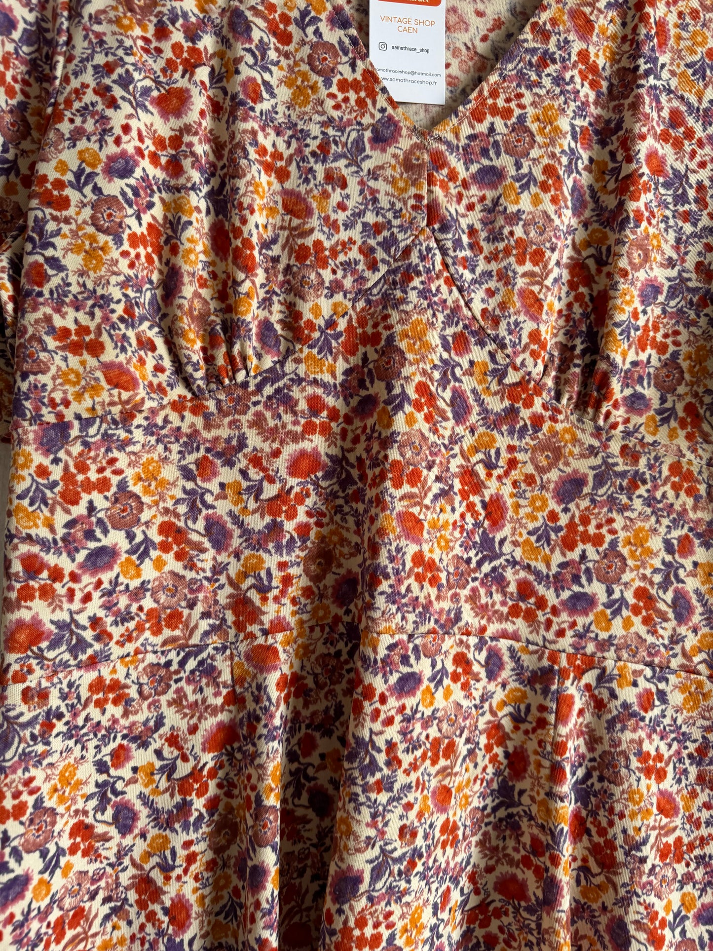 Robe à fleurs 70s