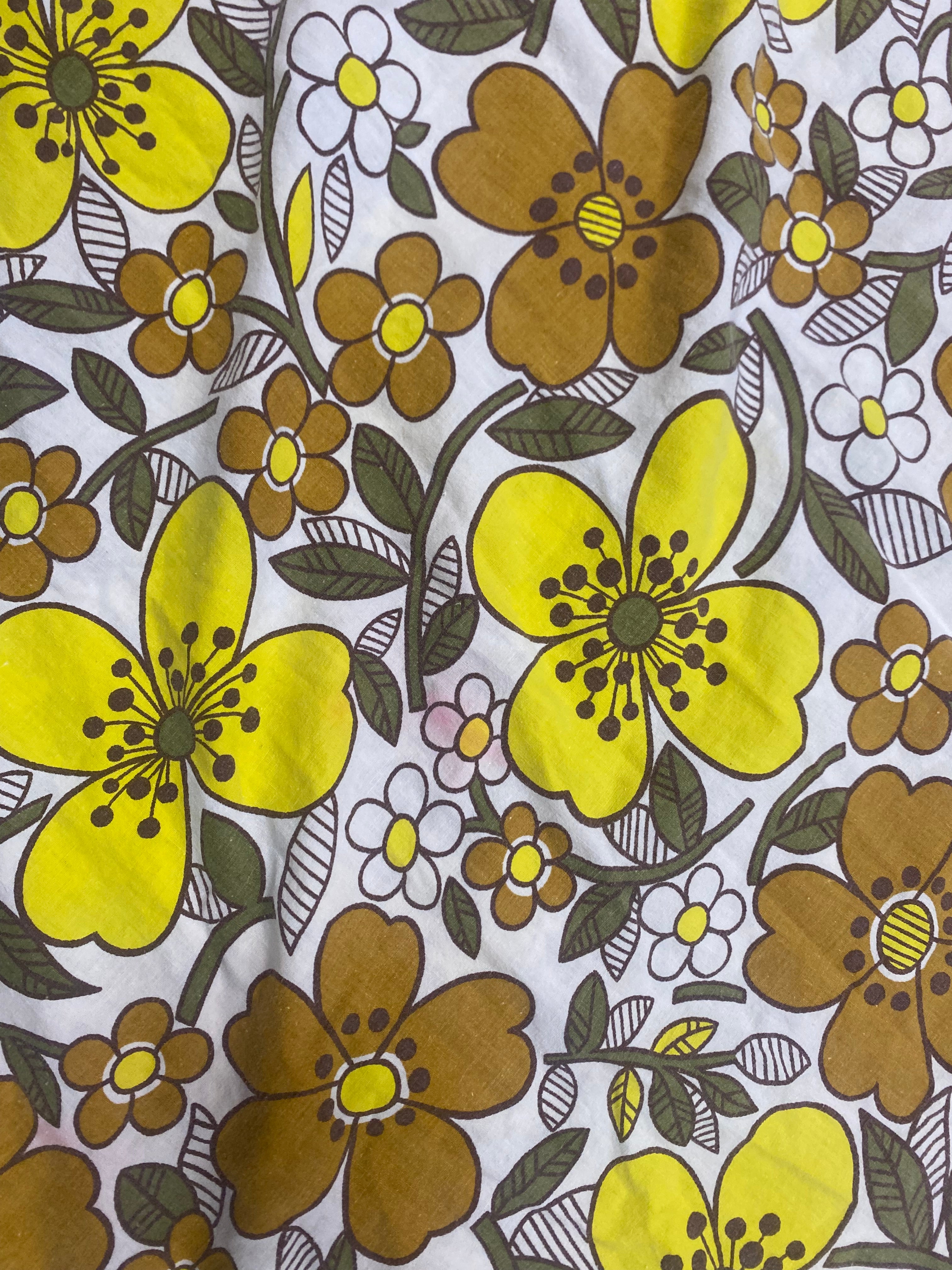 Drap à fleurs 70s