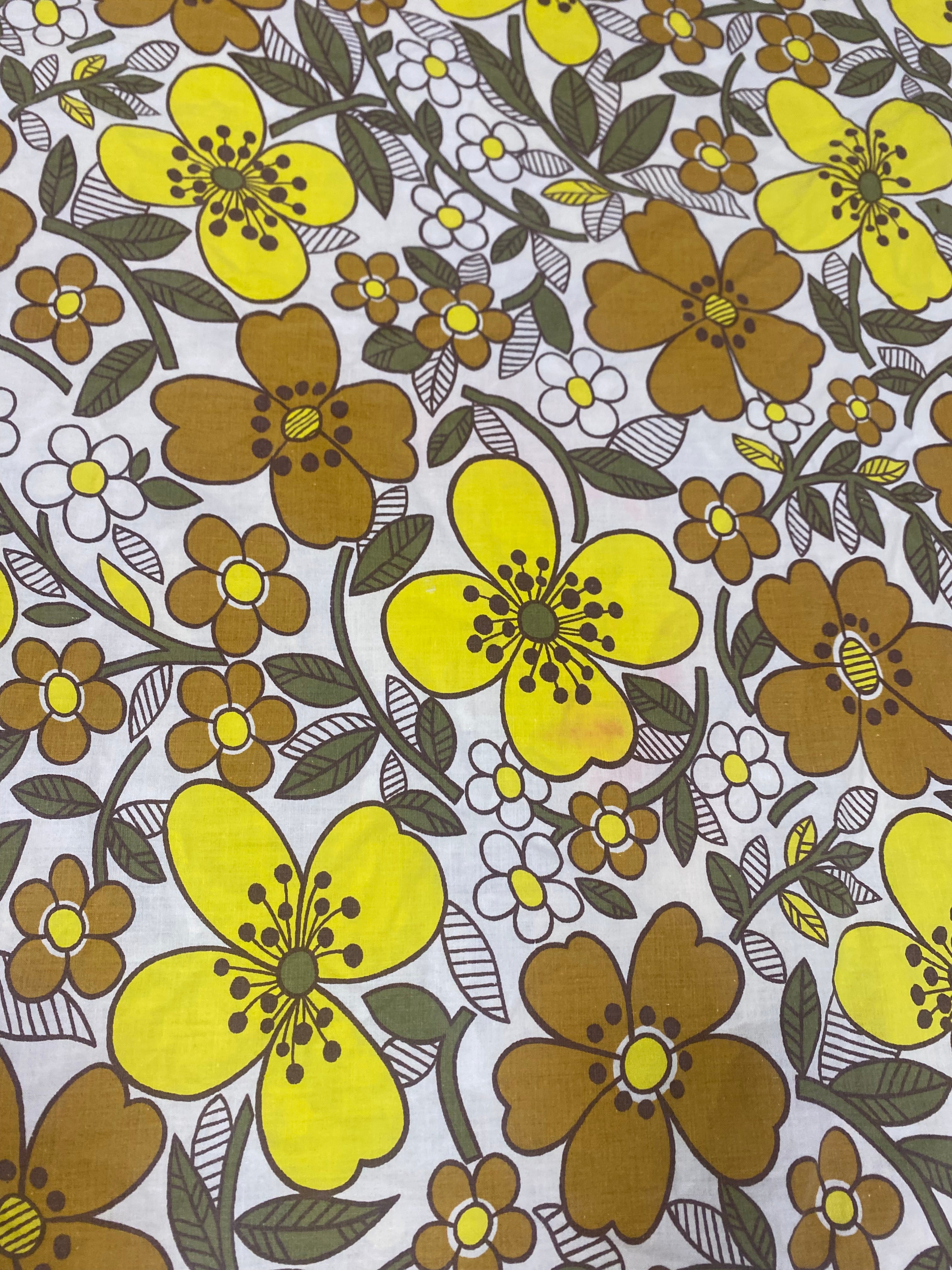 Drap à fleurs 70s