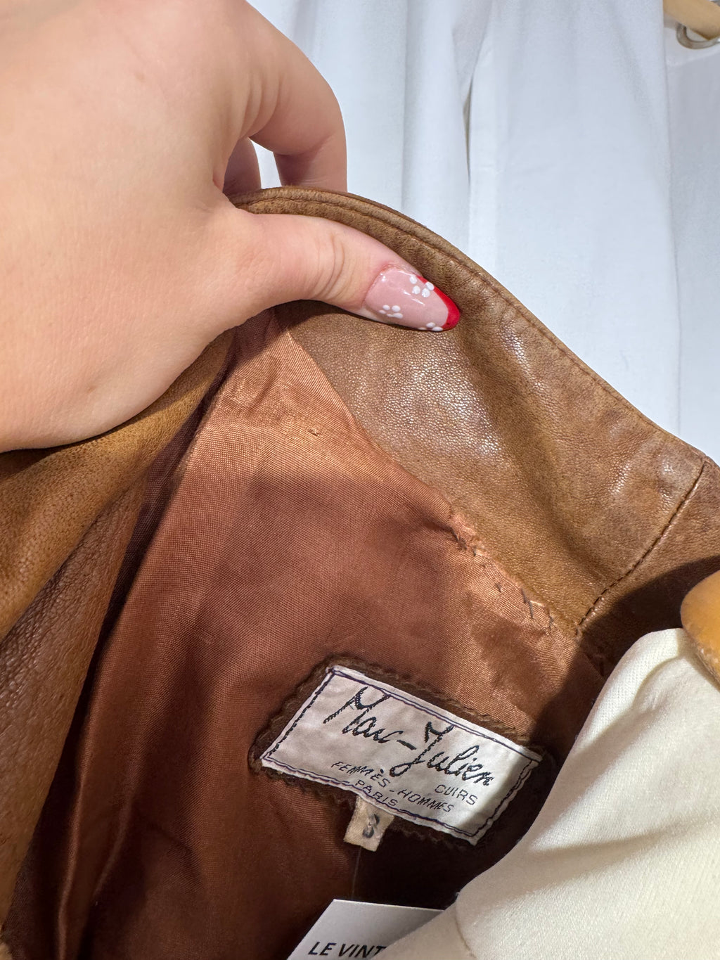 Blouson en daim 80s