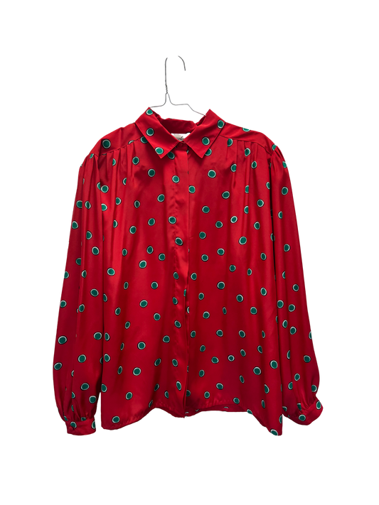 Chemise à pois 80s