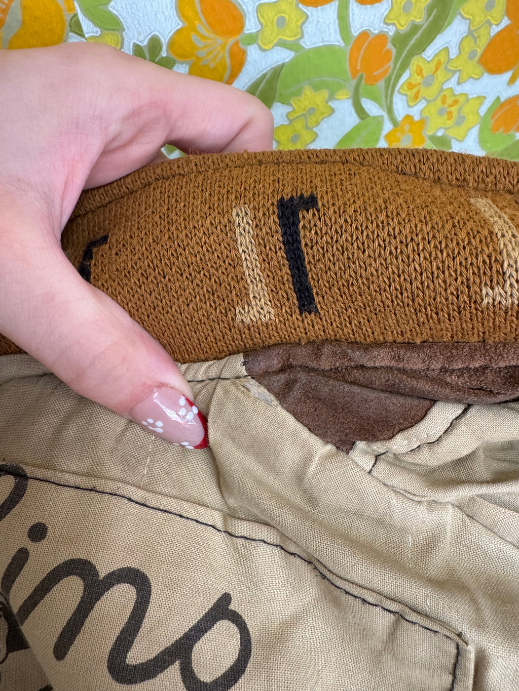 Bombers en daim Redskins