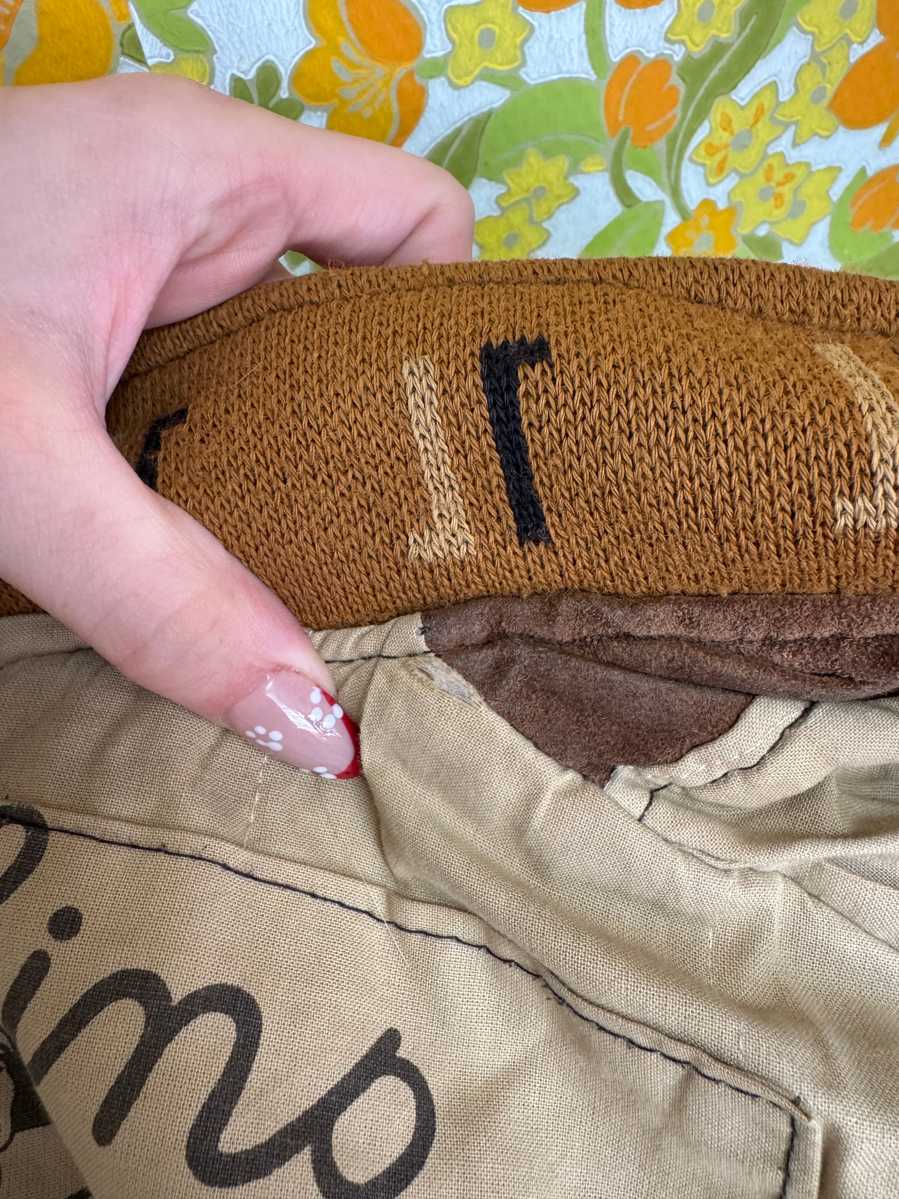 Bombers en daim Redskins