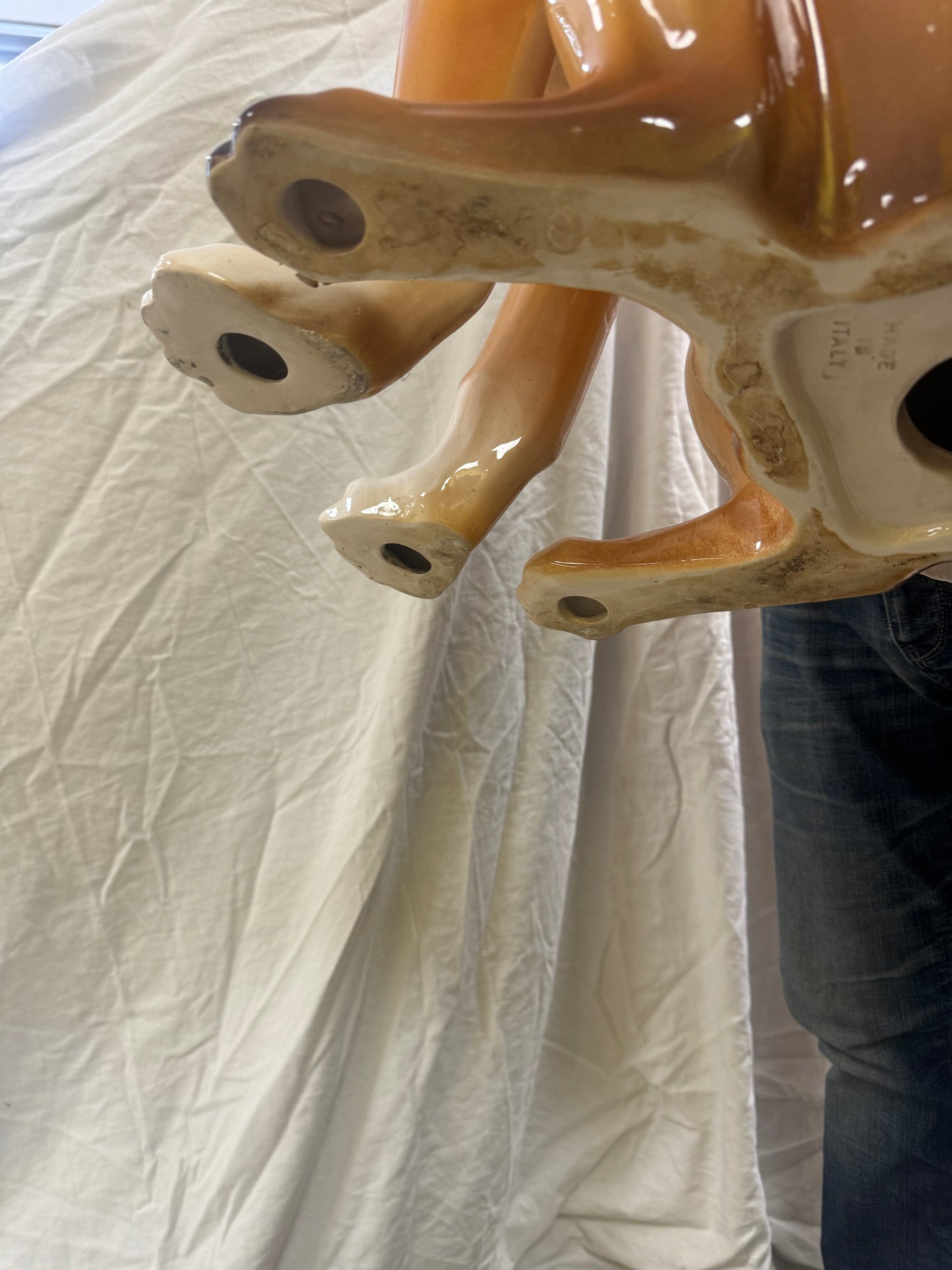 Chien en céramique italienne