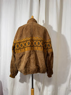 Bombers en daim Redskins