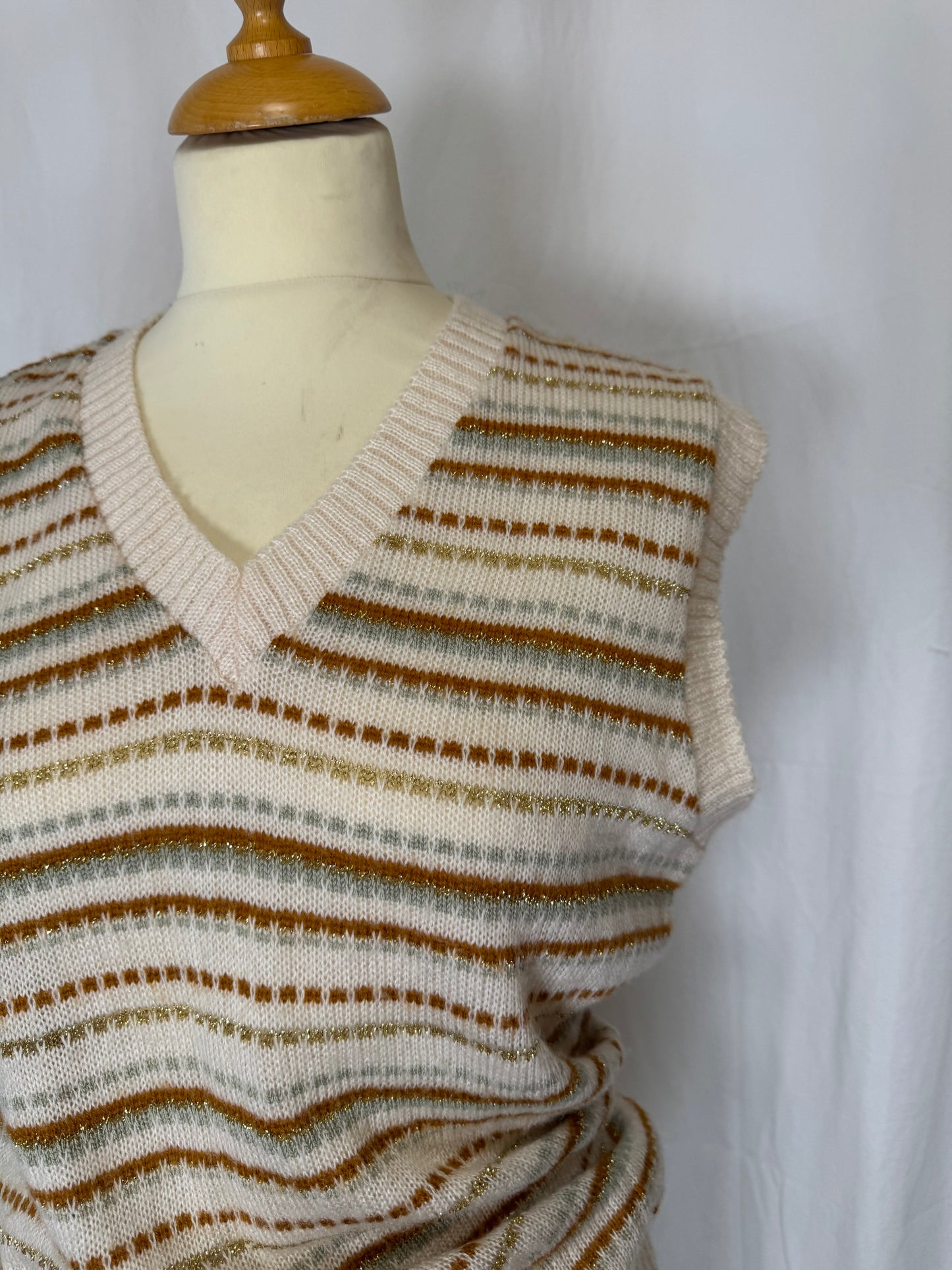 Pull sans manches à paillettes