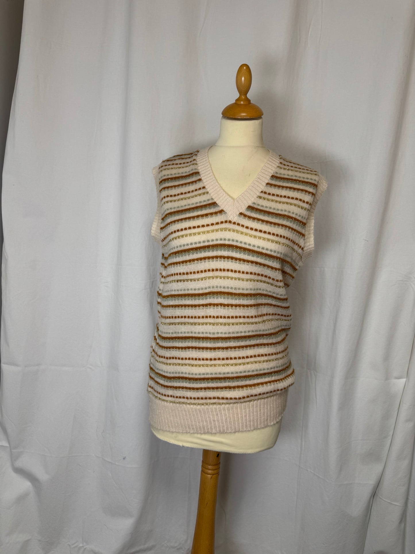 Pull sans manches à paillettes
