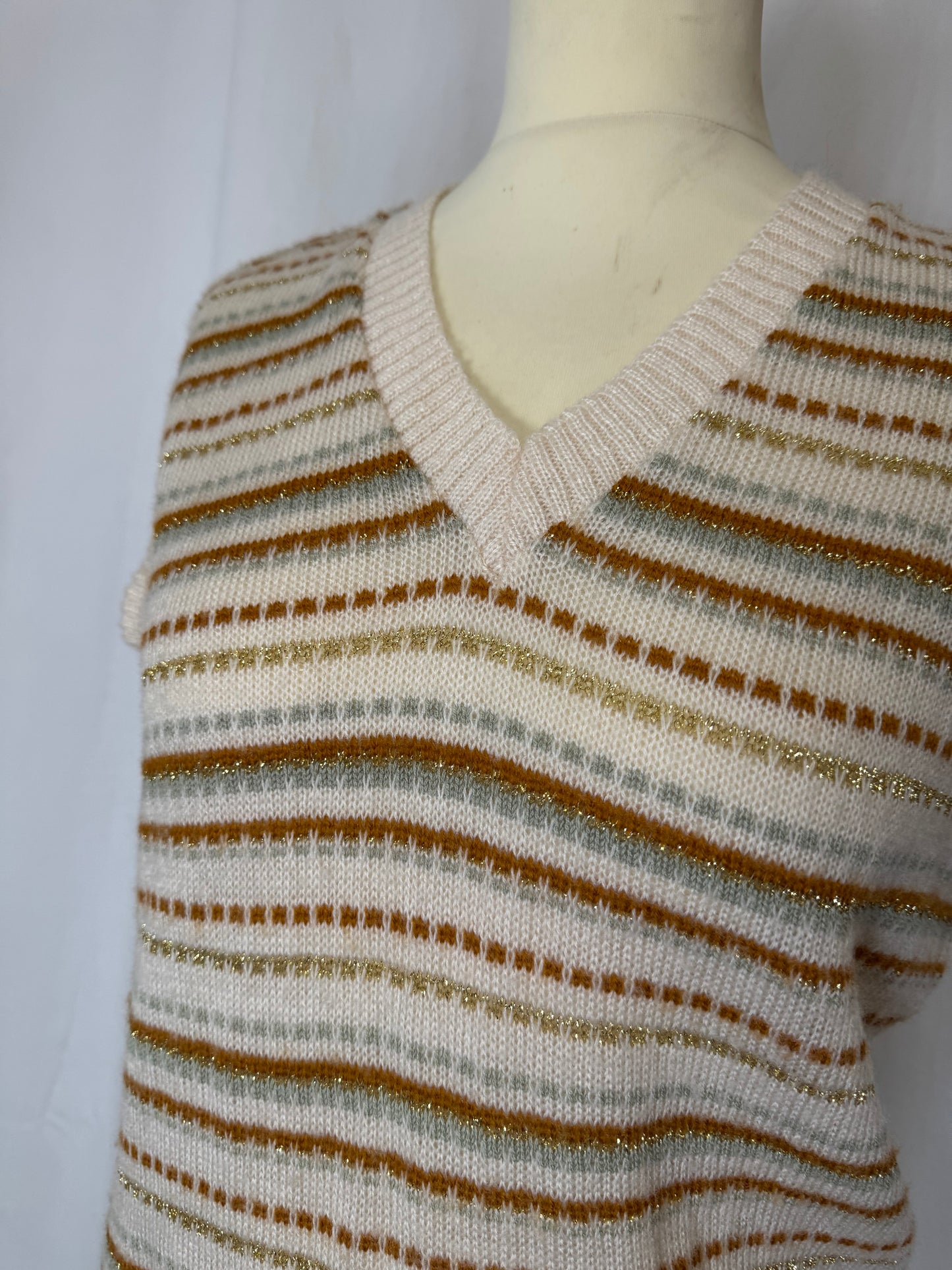 Pull sans manches à paillettes