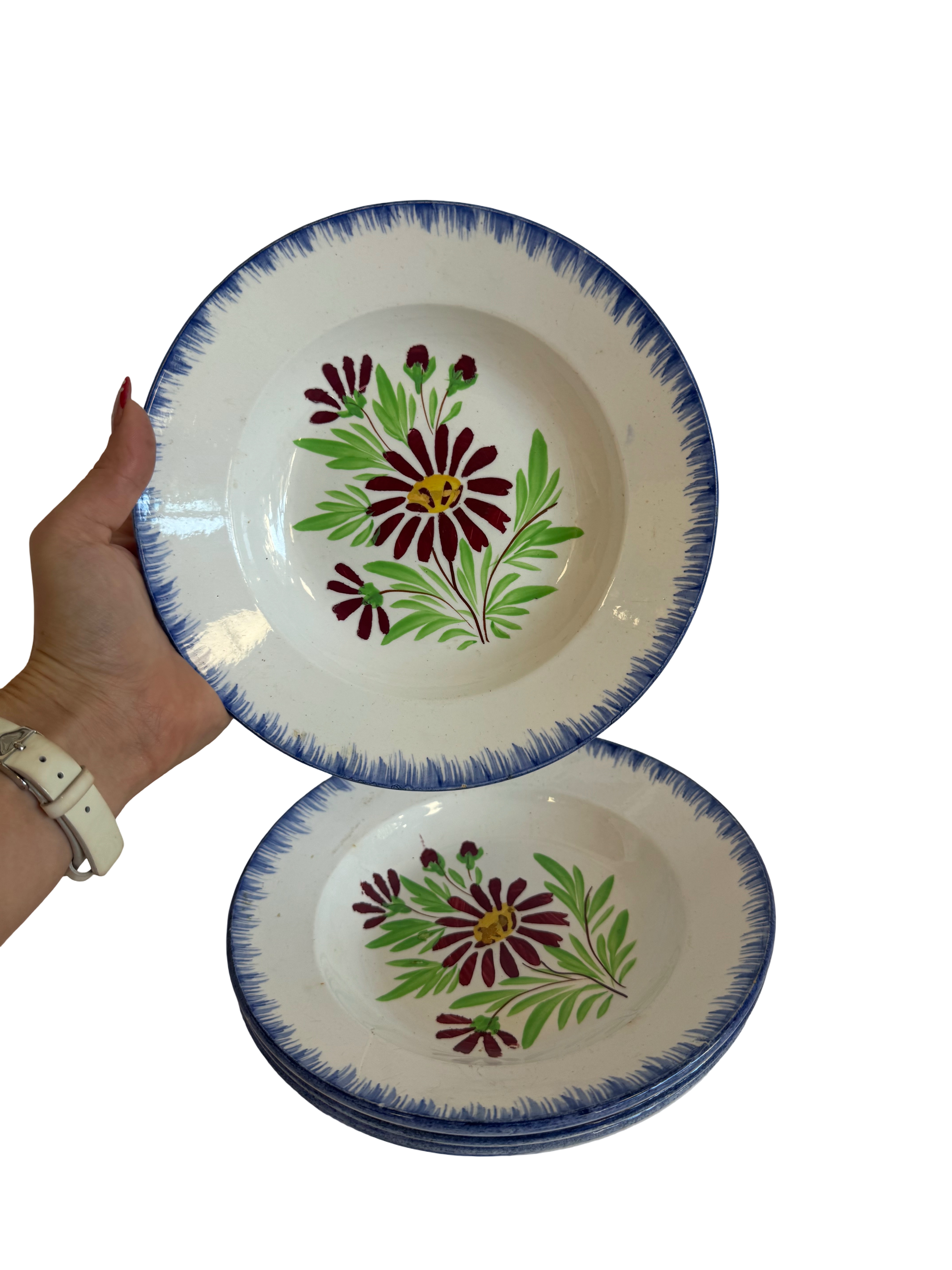 Assiettes à fleurs