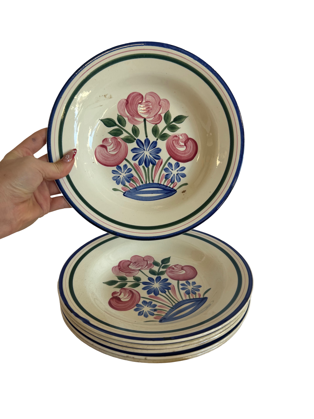 Assiettes creuses à fleurs