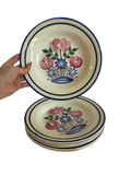 Assiettes creuses à fleurs
