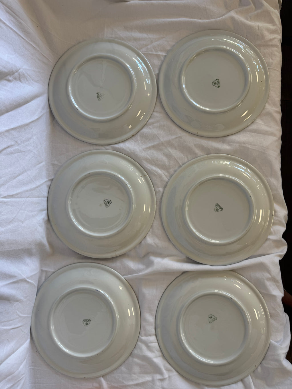 Assiettes plates à fleurs