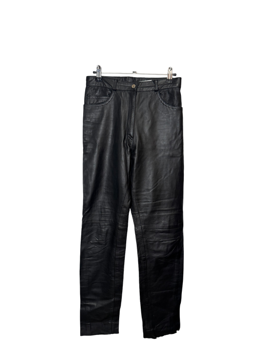 Pantalon en cuir noir