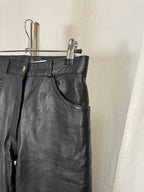 Pantalon en cuir noir