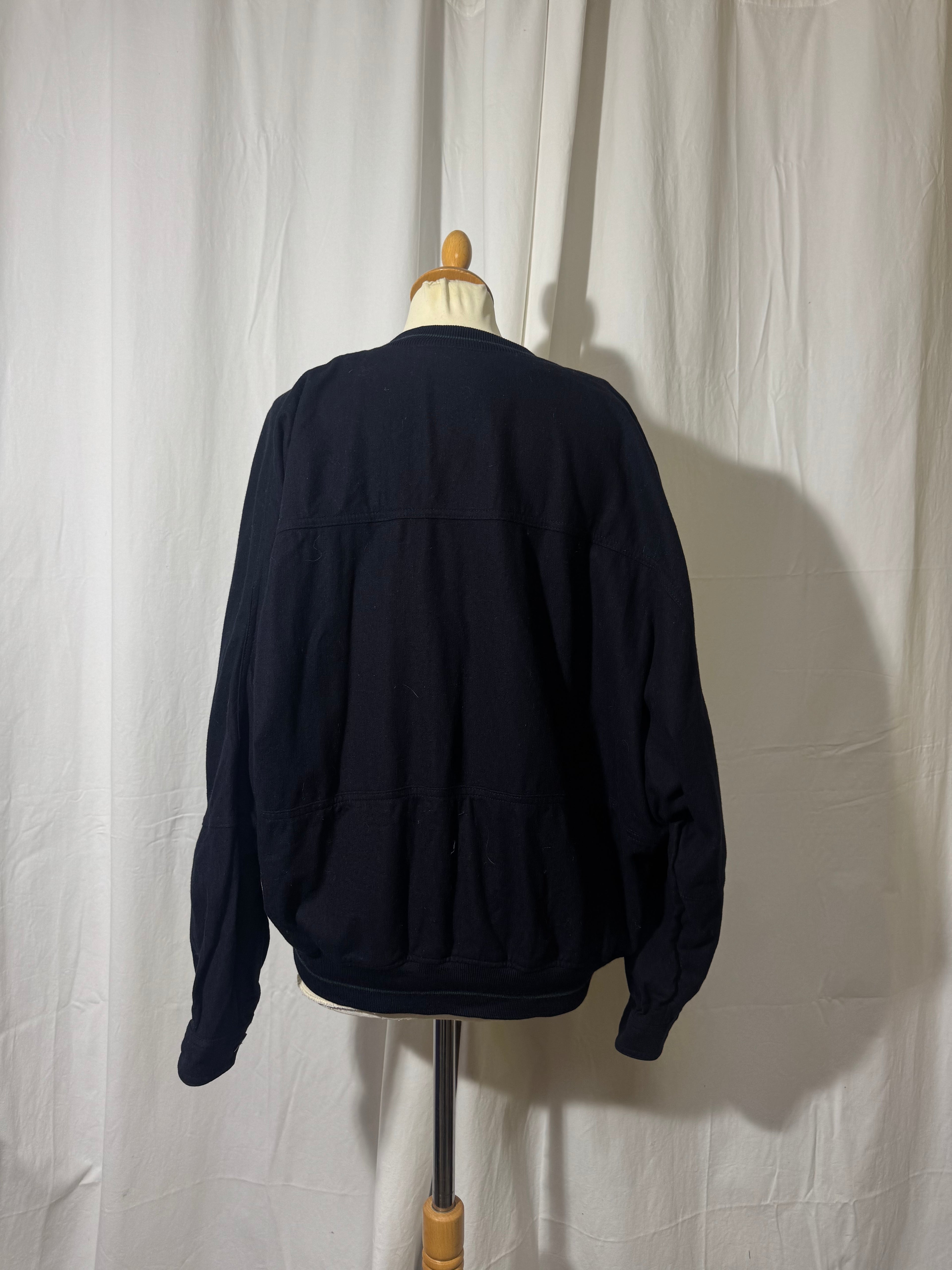 Cardigan en laine bleu marine