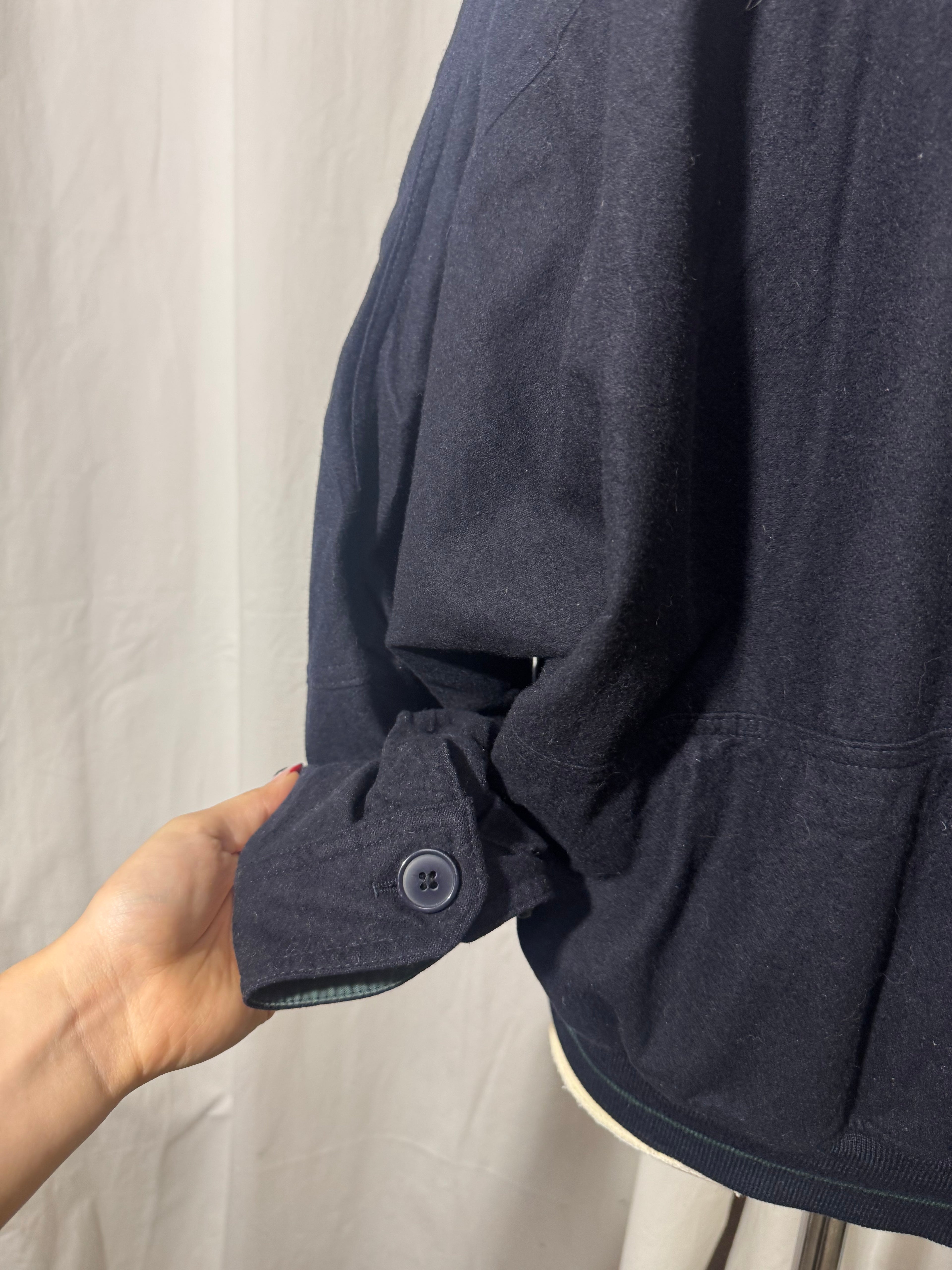 Cardigan en laine bleu marine