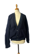 Cardigan en laine bleu marine