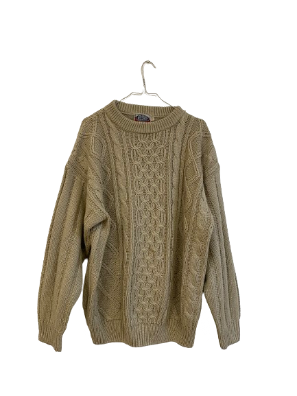 Pull irlandais beige synthétique