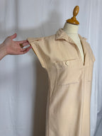 Robe longue beige