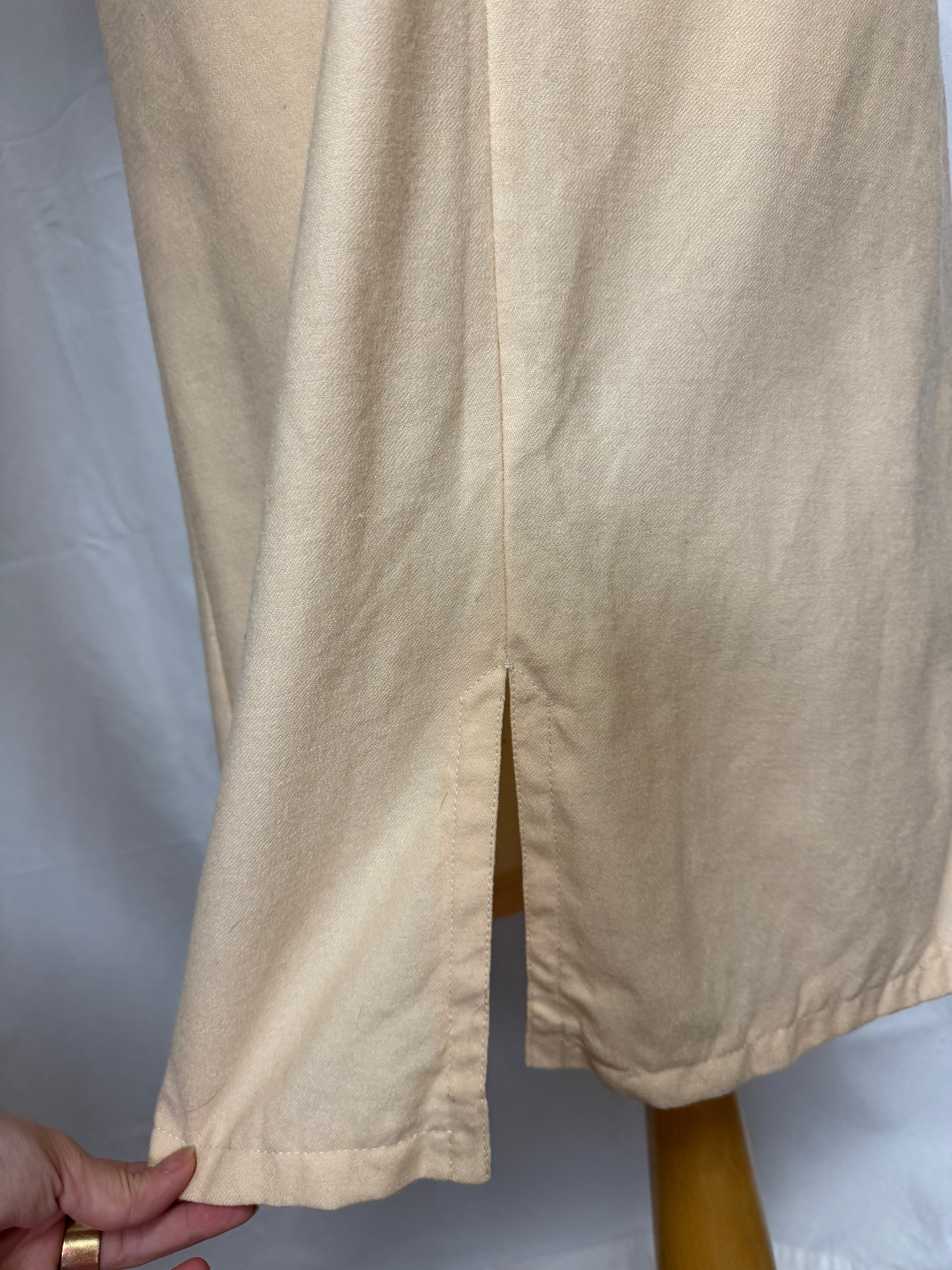 Robe longue beige