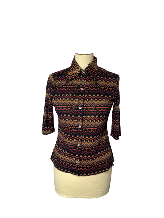 Chemise à motifs 70s
