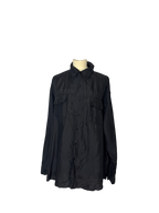 Chemise en soie noire