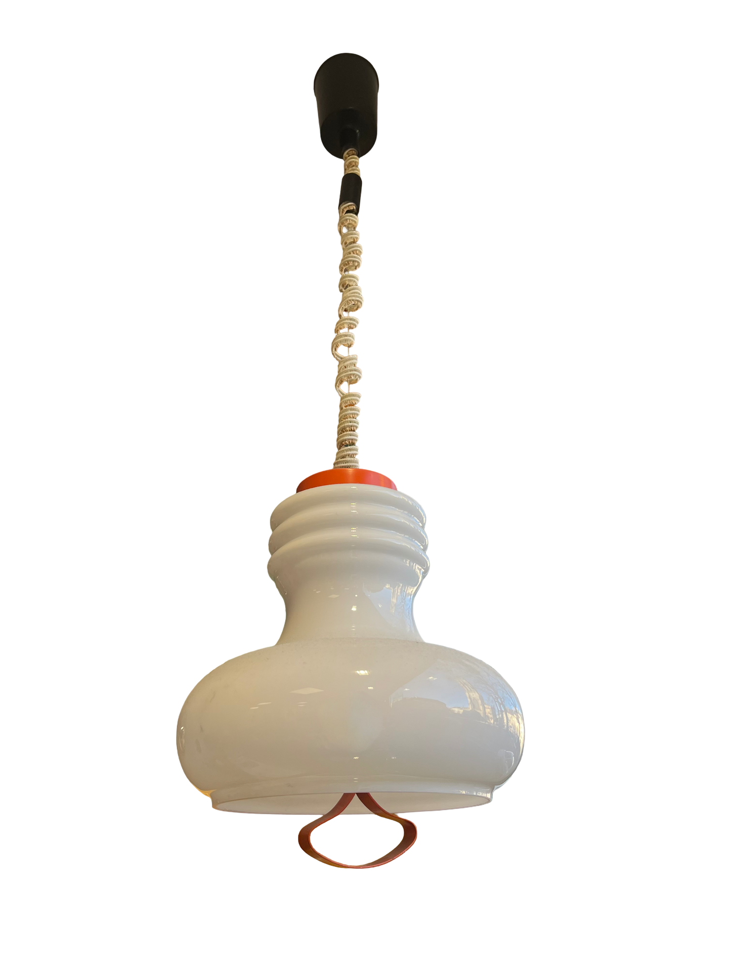 Lustre en opaline 70s