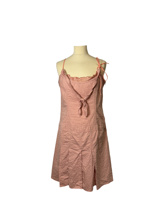 Robe à rayures rose