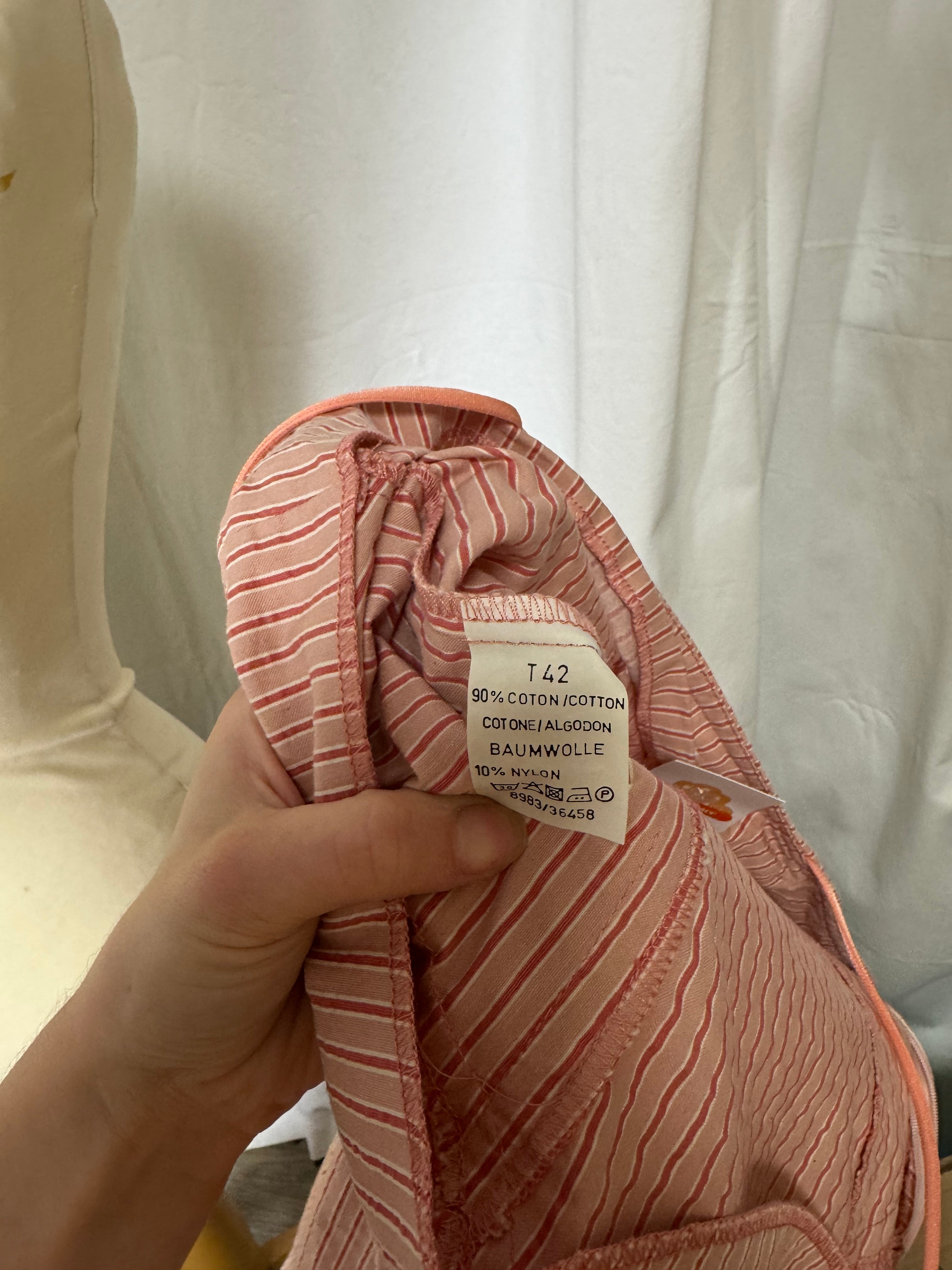 Robe à rayures rose