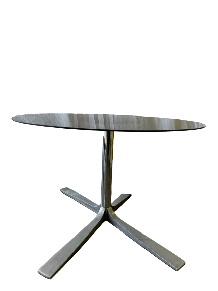 Table basse verre fumé 70s