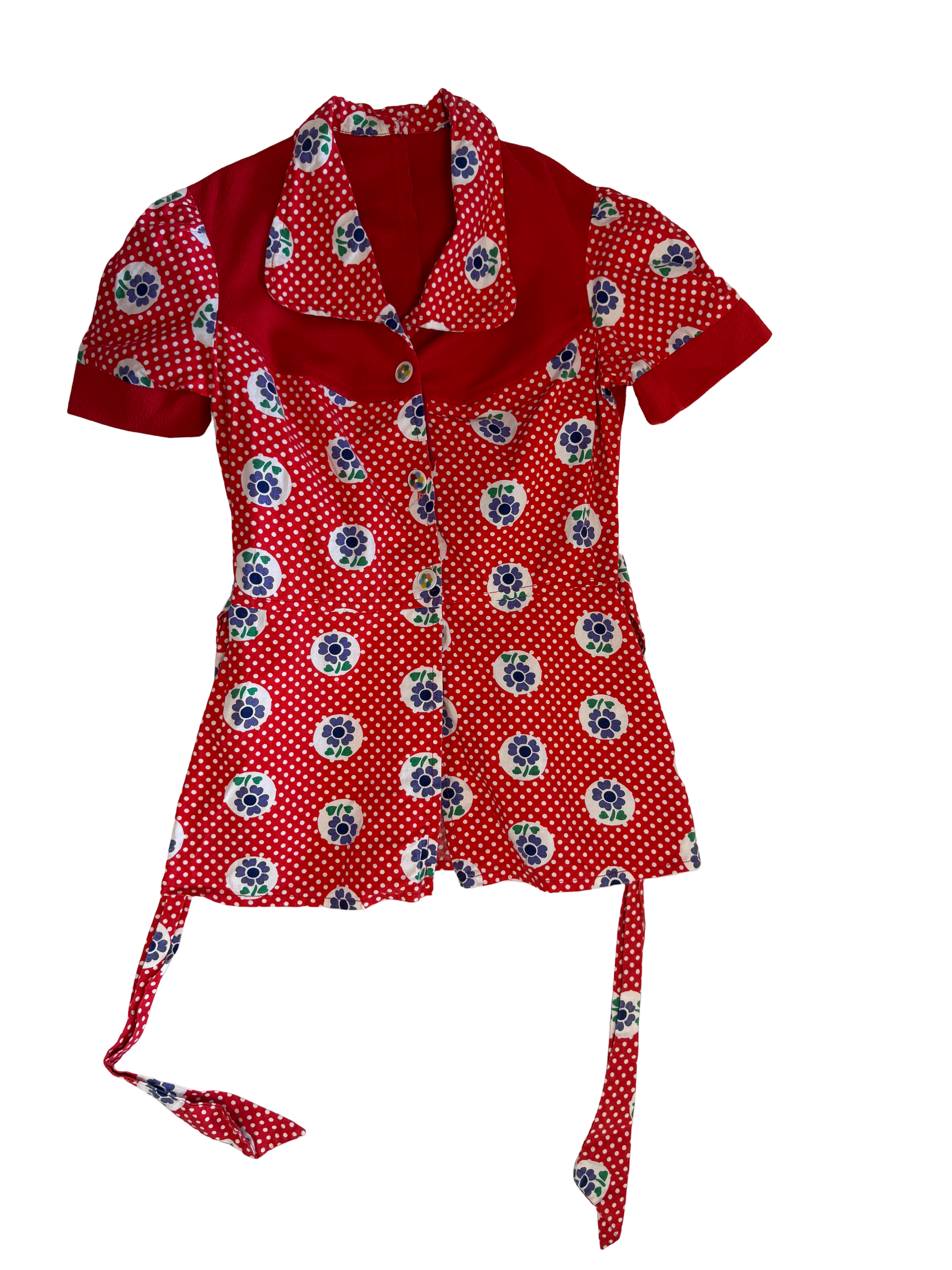 Blouse à fleurs 70s