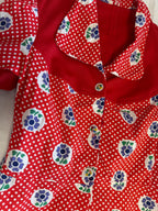Blouse à fleurs 70s