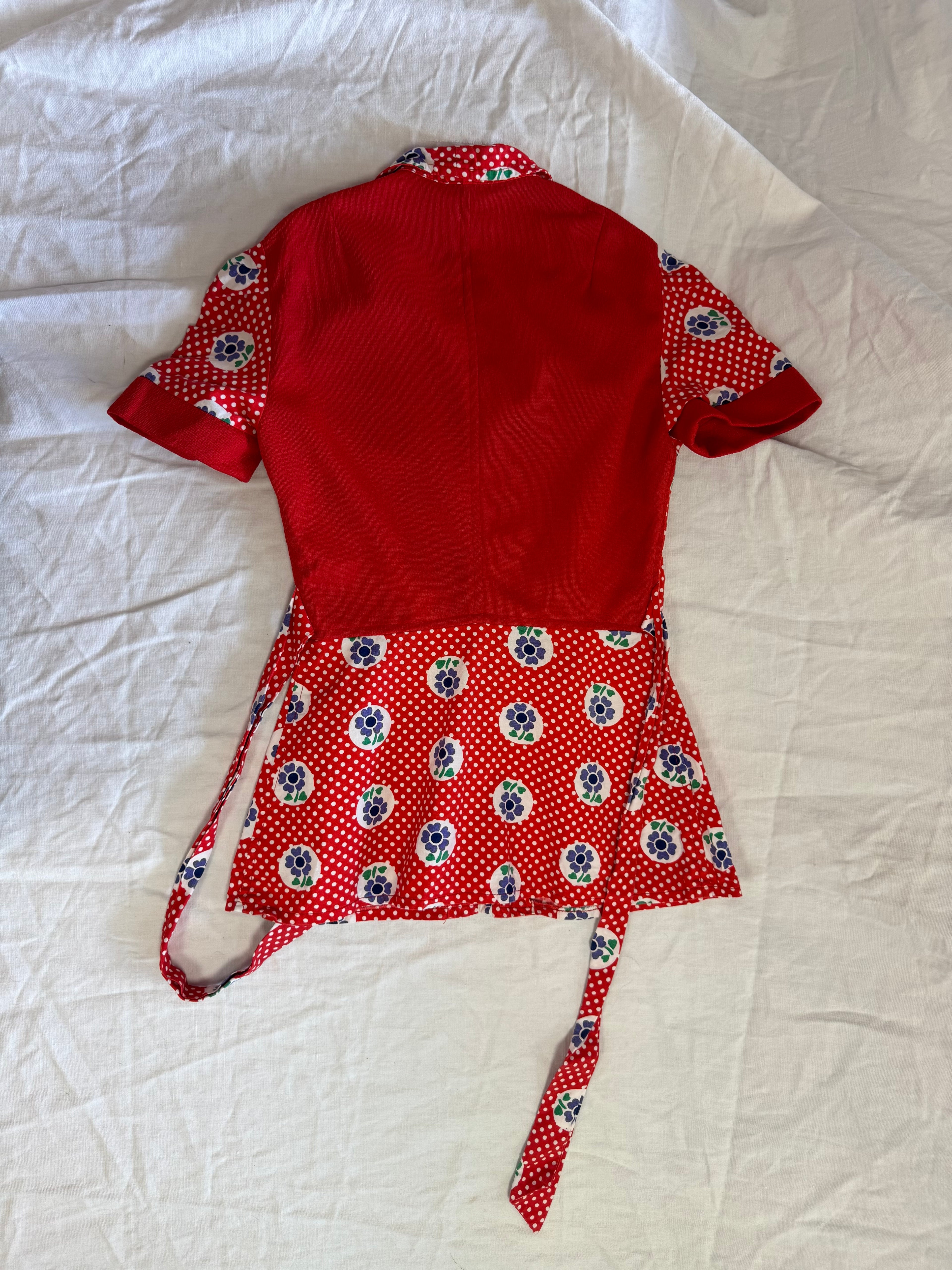 Blouse à fleurs 70s