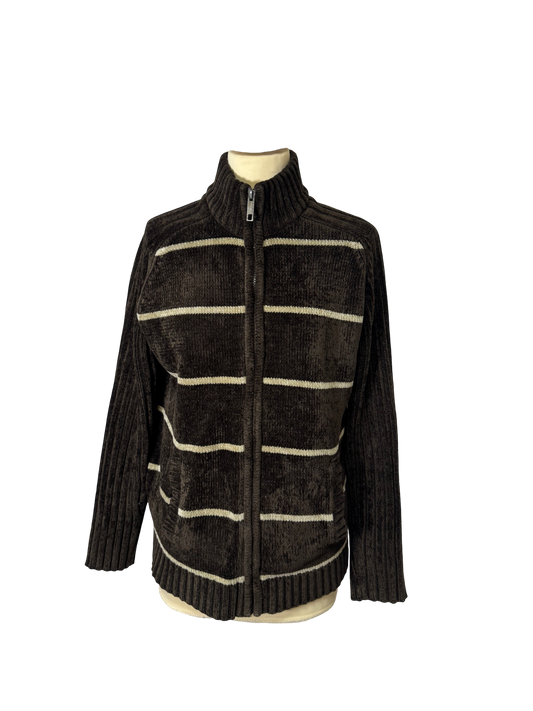 Gilet à rayures en velours